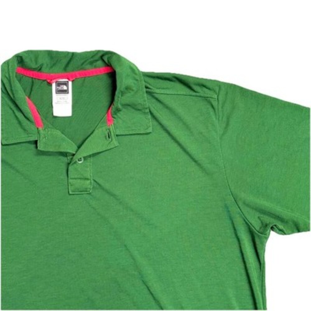 The North Face Polo Shirt Mens XL Green Soft Vapor Wick Performance Short Sleeve